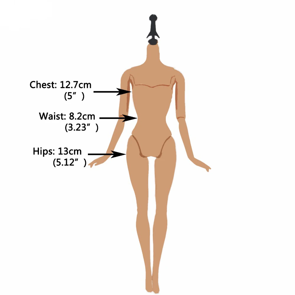 Высокое качество голая 12 шарнирная подвижная Гибкая 30 см 12 дюймов пластиковая кукла-девушка тело для 1/6 кукла аксессуары игрушки дети Сделай Сам