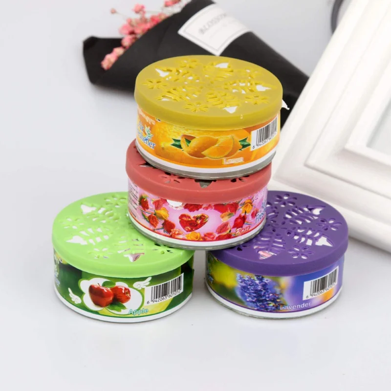 

70g Scent Car Air Freshener Fruit Flower Indoor Home Bathroom Solid Ornament Decor Fragrance Diffuser Toilet Air Freshener