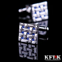 Gemelos Blue Crystal Cufflinks 1