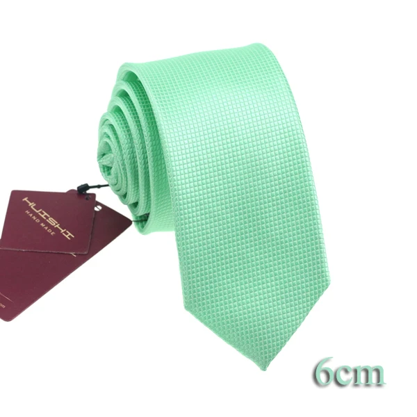 HUISHI, новинка, формальные, 8 см, мятно-зеленые галстуки для мужчин, галстук, тонкий, 6 см, микрофибра, водонепроницаемый, мужской, повседневный галстук, вечерние, свадебные, деловые - Цвет: TP-72