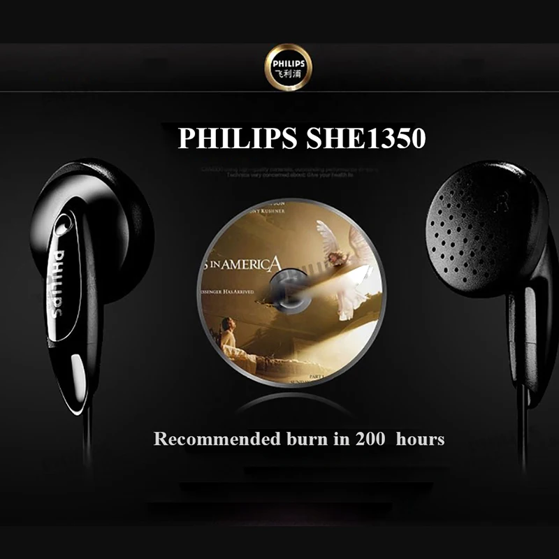 Оригинальные Наушники Philips SHE1350 3,5 мм проводные наушники для samsung huawei Xiaomi Мобильный компьютер Android IOS