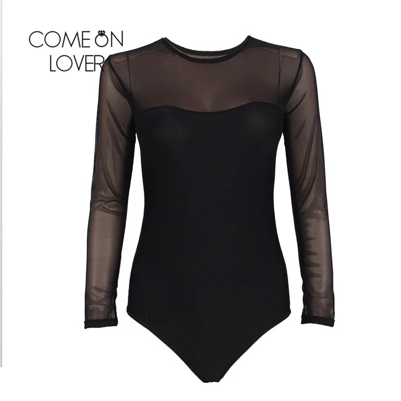 Comeonlover Summer Jumpsuit Woman 2018 Top Femme Plus Size 5XL Fashion Summer Romper Playsuit Long Sleeve Bodysuit RI80373