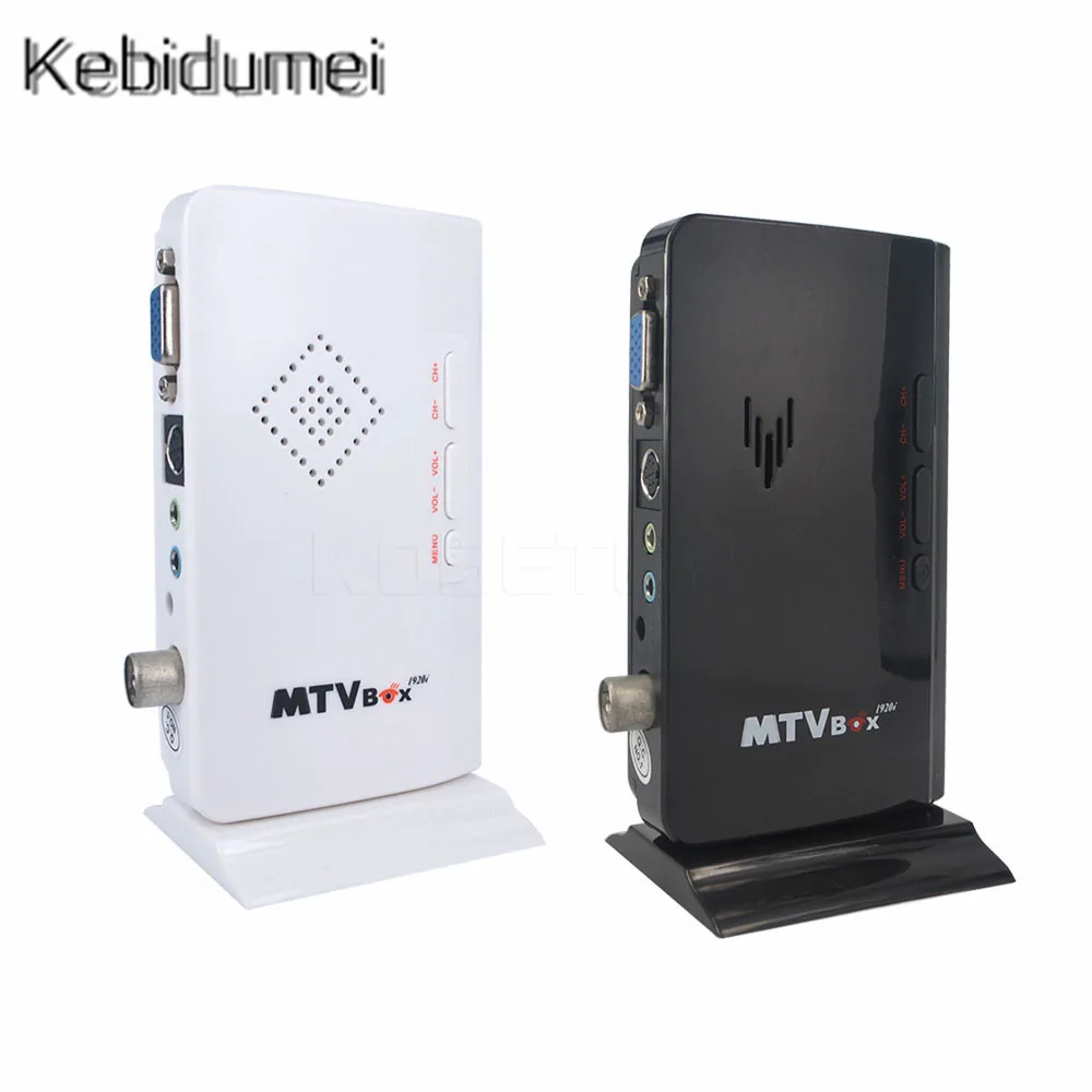 

1 Set Box Receiver External LCD VGA TV PC Tuner Box DC 5V 1A TV Analog Program Receiver HDTV 1920x1200 US EU Plug