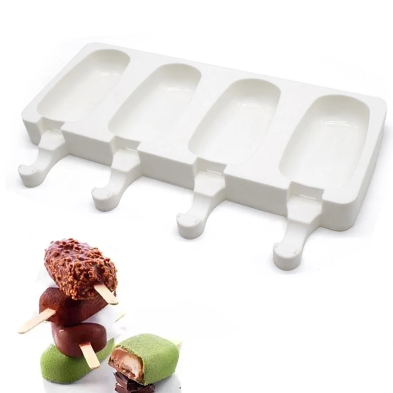 4 полостей силиконовая Морозилка форма для мороженого Конфета инструмент дл...