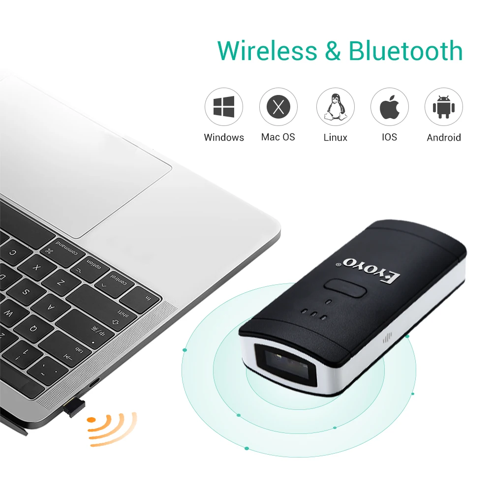 EYOYO EY-002S جيب 2D الباركود ماسحة لاسلكية بلوتوث QR كود قارئ ل IOS Andriod ماك ويندوز PC الكمبيوتر بالجملة EYOYO EY-002S جيب 2D الباركود ماسحة لاسلكية بلوتوث QR كود قارئ ل IOS Andriod ماك ويندوز PC الكمبيوتر بالجملة