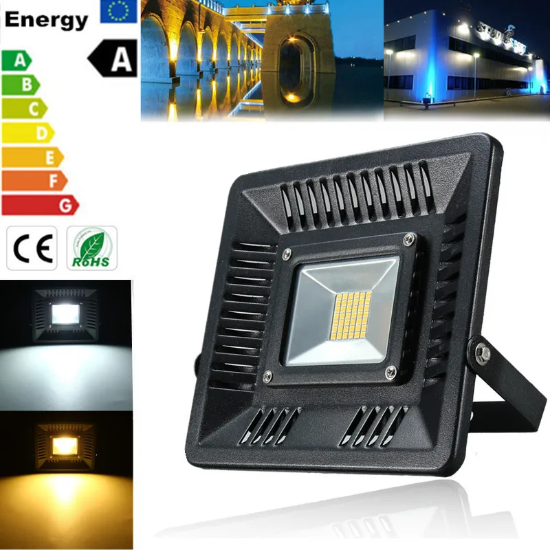 

Newest 50W LED Flood Light 220V IP65 Waterproof LED Floodlight Pure White Warm White LED Outdoor Lighting Gargen Lamp Ultrathin
