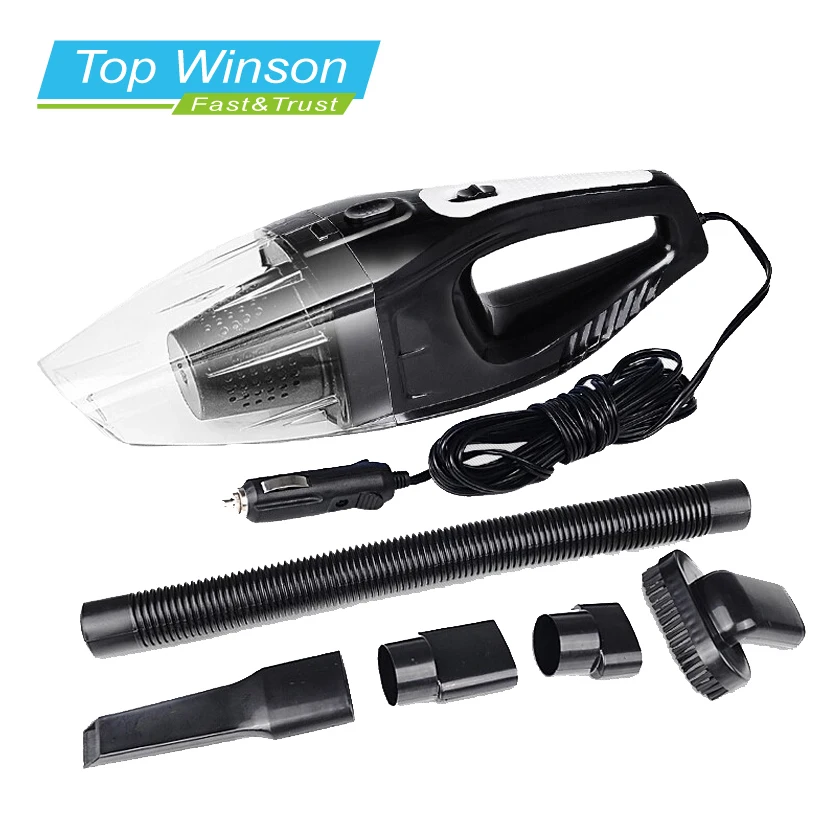 120W Portable Car Vacuum Cleaner Wet And Dry Dual Use Auto Cigarette Lighter Hepa Filter 12V Black