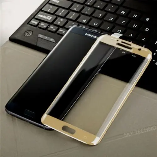 Защитное стекло закаленное 0 3 мм для Samsung Galaxy S7 Edge черный золотой серебристый