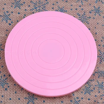 

14cm Pink Pottery Wheel Modelling Platform Sculpting Model Making Clay Tools Plastic Round Rotary Turn Plate Polymer Clay Tools