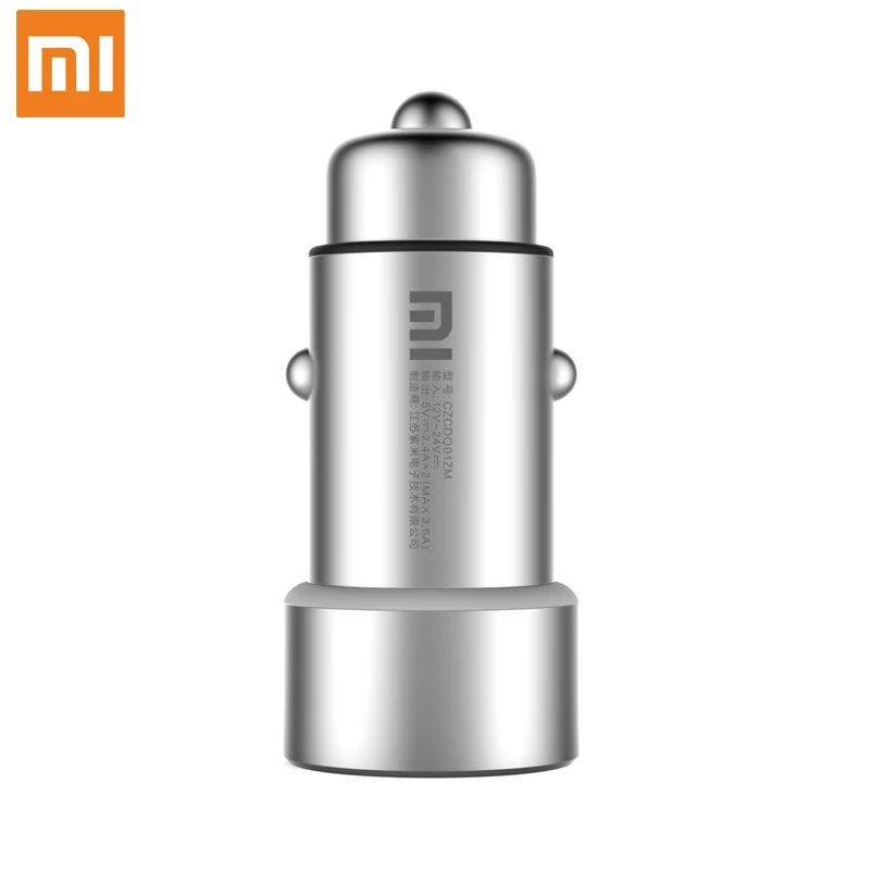 

Original Xiaomi Car Charger Dual USB Fast Charging Quick Charge Car Chargers Competiable with Most Phones Tablet PC Metal Style