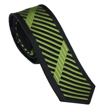 Для мужчин костюм Галстуки Дизайн черный с зеленым полосатый галстук микрофибры границы узкий галстук 6 см рубашки платья свадебные галстук