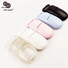 Let's make – anneau de dentition en plastique pour bébé, Clips de sucette, porte bavoir, Badge, Clip de carte, cadeau pour bébé, bricolage, matériel 15mm, 100 pièces