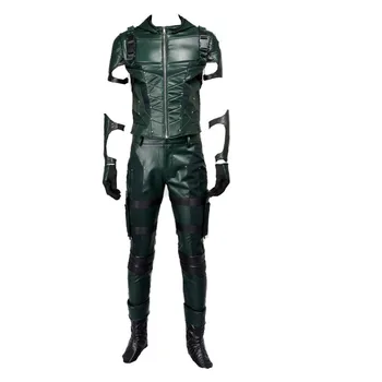 

Green Arrow season 4 Cosplay Costume Superhero Oliver Queen green arrow cotton costume Halloween costumes