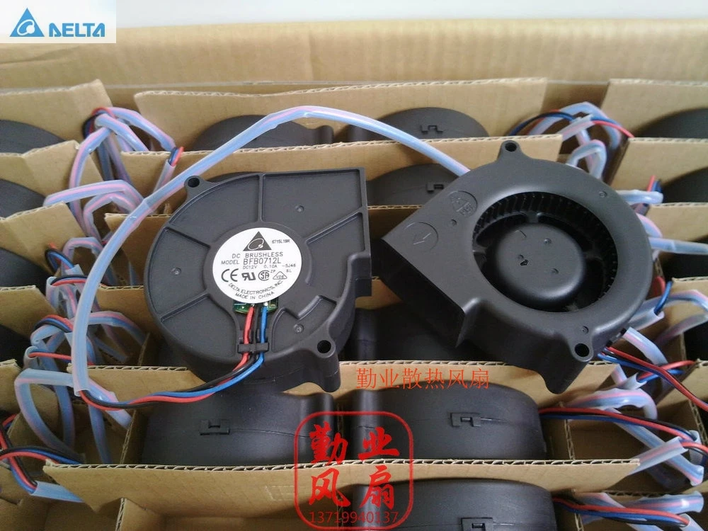 

Для delta BFB0712L-R00 DC12V 0.10A Вентилятор охлаждения 75x75x30 мм 3 провода