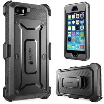 

For iphone SE 5 5s Case SUPCASE Unicorn Beetle Pro Full-Body Rugged Holster Clip Cover with Built-in Screen Protector Case