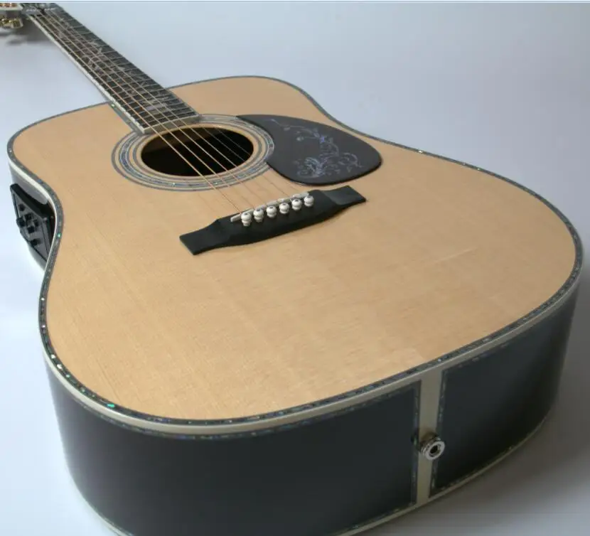 High Quality Starshine Luxury Acoustic Guitar Full Solid Spruc& Back