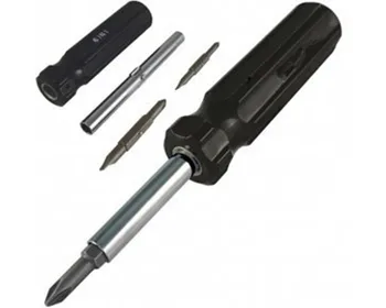 

New 6 in 1 Quick Change Screwdriver Slotted 3/16" ,9/32" Phillips #1,#2 Nut Driver 1/4",5/16" Mutifunction Screwdriver
