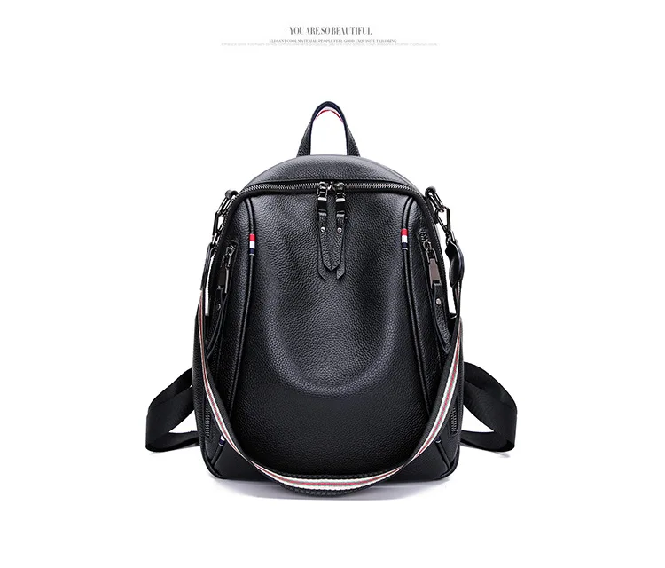 JIULIN, черный рюкзак из натуральной кожи, сумка для колледжа, для ноутбука, для путешествий, маленький, Противоугонный, для женщин, для