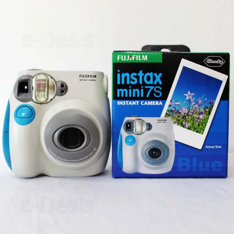 Аутентичный Fujifilm Instax Mini 7 s Мгновенный Набор Фото камеры с 10 листами Fuji Instax Мини белая пленка и кролик линзы для селфи