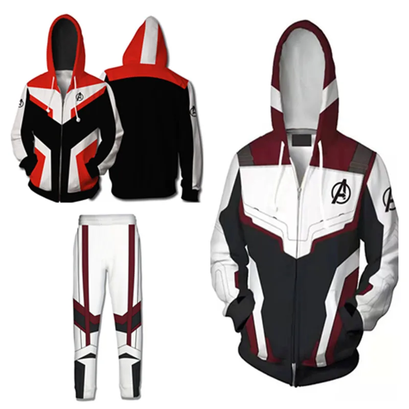 

Avengers Endgame 4 Cosplay Costume Quantum Realm Zipper Jacket T-shirt Pants 3D Printed Hoodies Men Fitness Pullover Sweatshirts