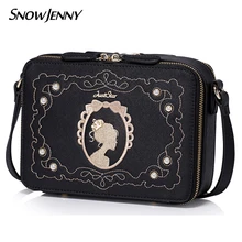 Женская сумка на плечо, женская сумка-мессенджер, Borsa SnowJenny SJ, брендовая, Braccialini, дизайнерская, мультяшная, королевская, с вышивкой
