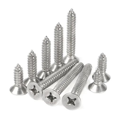 

stainless steel phillips countersunk chipboard wood screws M4 fully threaded self tapping tapper