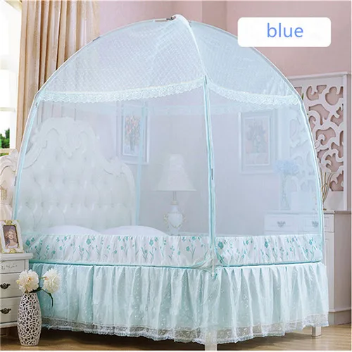 Домашний текстиль монгольская юрта москитная сетка синий сетки для двуспальная кровать студентов насекомых Кровать Навес Лето сетки для хорошего сна - Цвет: blue