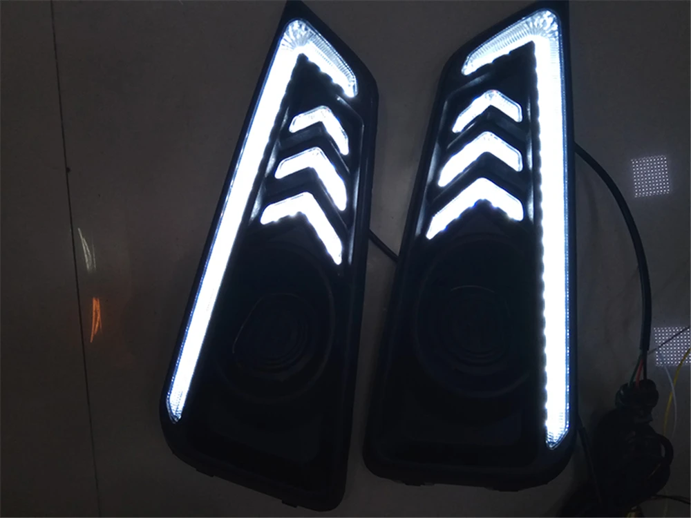 CSCSNL 2 шт. для Honda City DRL Габаритные огни дневного света 12V ABS колпак противотуманных фар пожелтеет со темно-синий