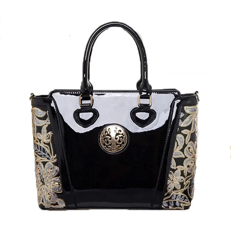 Женские сумки с блестками и цепочками роскошный бренд из лакированной