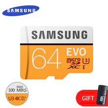 SAMSUNG Original Memory micro sd card 16GB/32GB/SDHC 64GB/SDXC Class10 EVO TF card Flash Cards Genuine security Free shipping