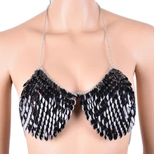 Пикантные Для женщин бюстгальтер нижнее белье для бара для ночного клуба Бальные вечерние живота Танцы этап женские костюмы черный