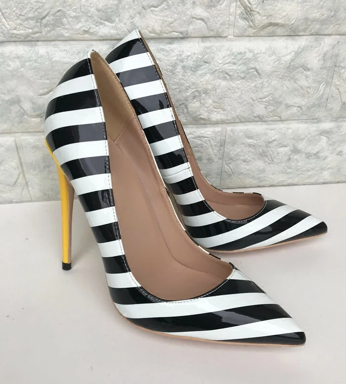Stylesowner 2020 новая обувь Женская Зебра черная белая полоса элегантная Свадебная 33 44
