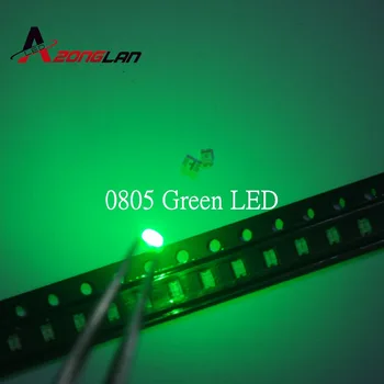 

4000PCS Free shipping Green 0805 SMD LED diodes light Pure Green Emerald 520-530nm 3.0-3.4v
