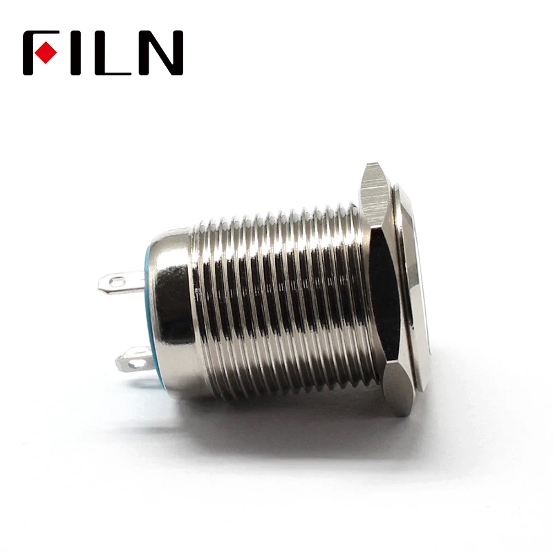 16mm Metal Annular Push Button Switch Ring LED 12V Self-lock Momentary Latching Waterproof Car Auto Engine (6)