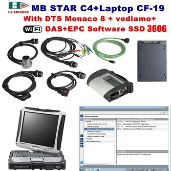 

For Benz car Diagnostic tools MB Star C4 and Laptop CF19 with 512G SSD Install the latest software that supports online coding