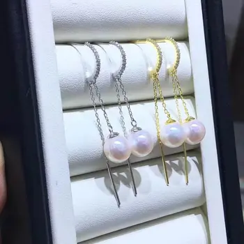

925 Sterling Silver Pearl Party Earrings Stud Earrings Beautiful Findings Exquisite Jewelry Parts Fittings Women's Accessories