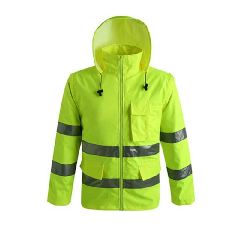 Reflective Warning Safety Cotton padded Frock Clothing Raincoat Cotton
