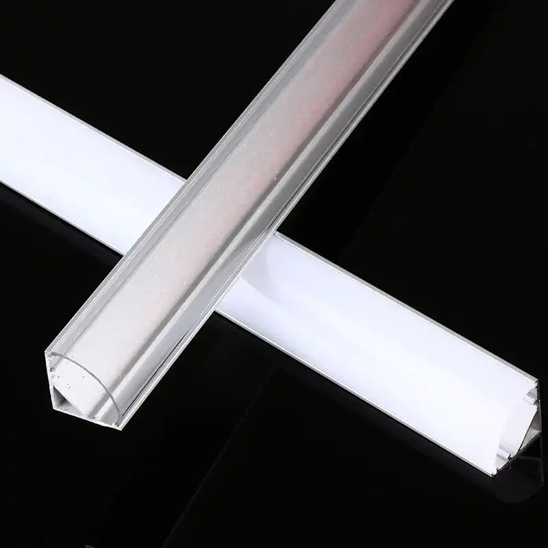 Led Aluminum Profile 2m Corner 45 Degree Triangle Milk White Cover