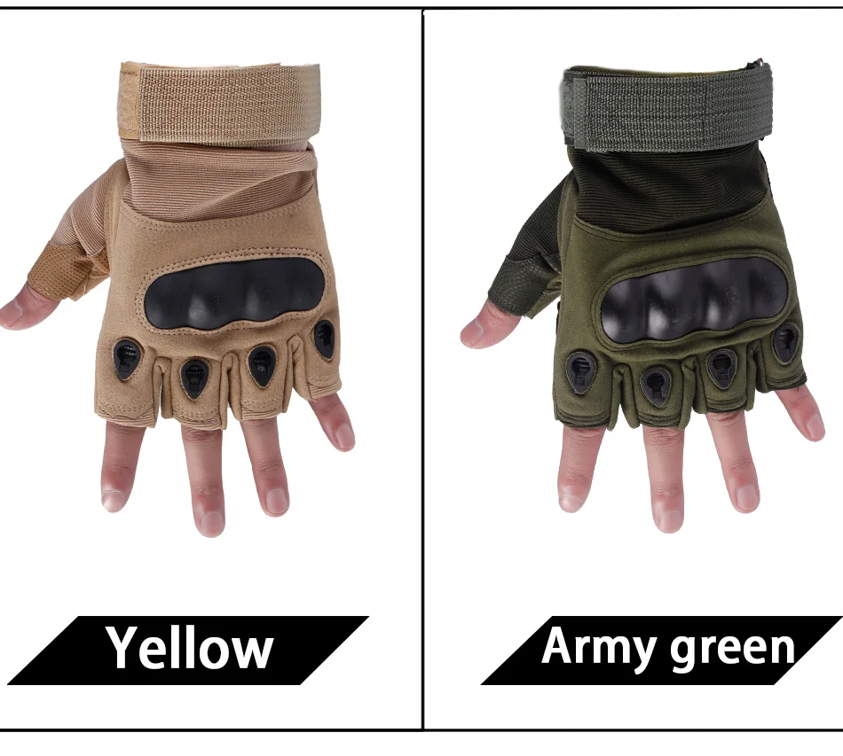Tactical Hard Knuckle Half finger Gloves Men's Army Military Combat Hunting Shooting Airsoft