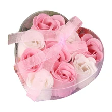 9 шт. ароматизированное мыло для тела с лепестками роз, подарок на свадьбу