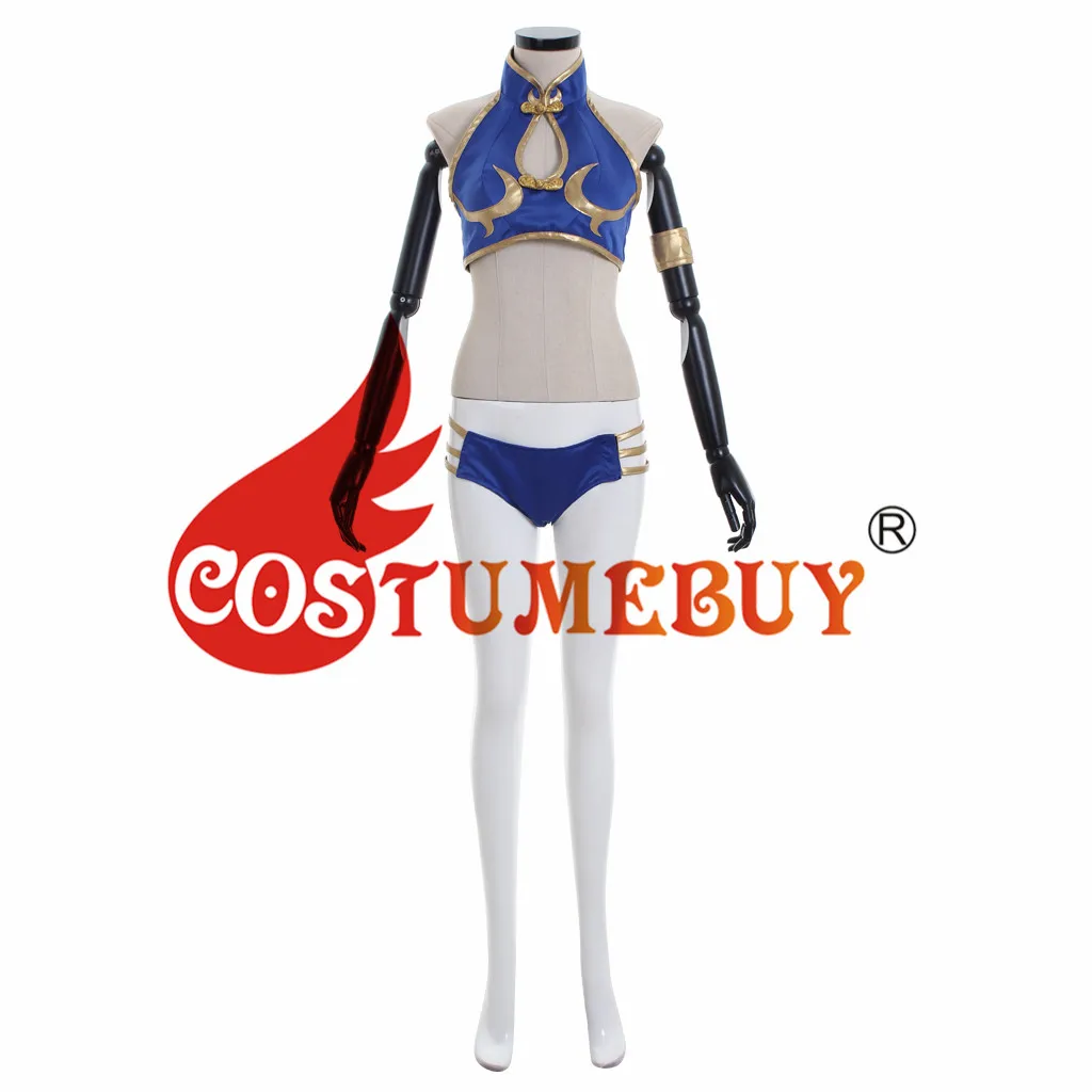 CostumeBuy игры Chun-Li Косплей Костюм для взрослых женщин девочек Хэллоуин сексуальный костюм L920