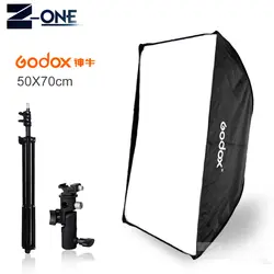 Godox 50x70 см Зонт softbox + E Тип горячий башмак кронштейн + 190 см Свет Стенд kit для вспышка Speedlite фотографии