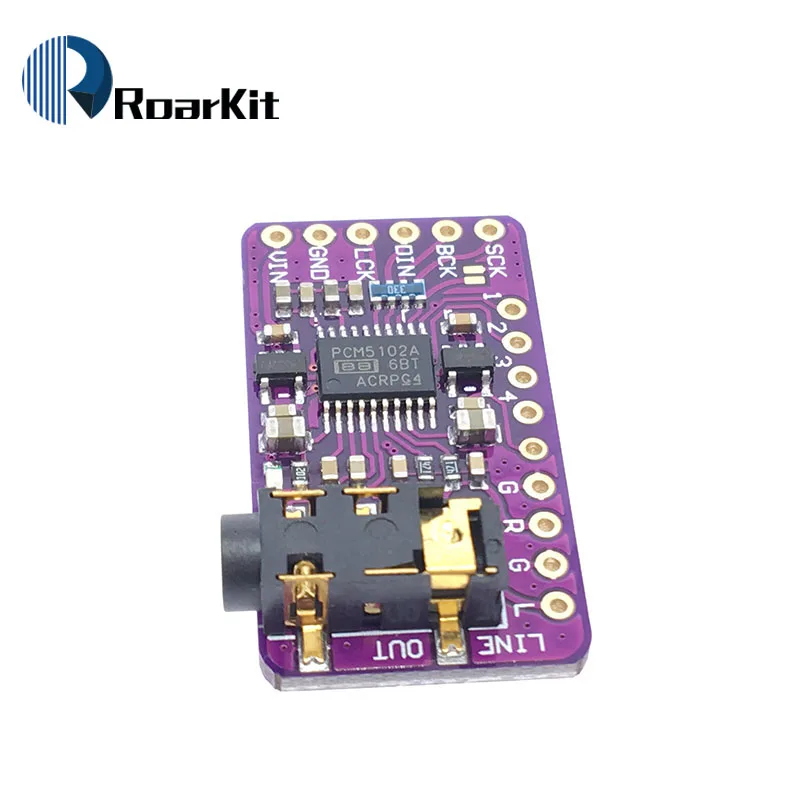 Интерфейс I2S PCM5102 DAC декодер модуль проигрывателя для Raspberry Pi pHAT плата формата