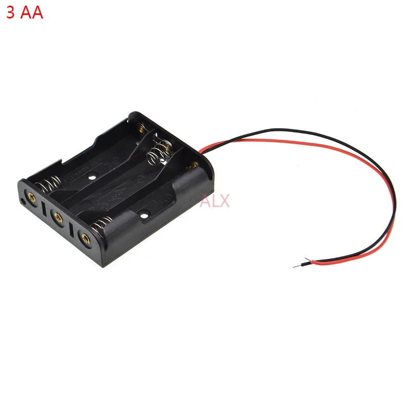 10PCS Plastic Battery Storage Case Box Holder Für 3 X AA 3xAA 4.5V wire leads
