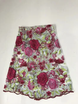 

2018 French Guipure Lace Fabric Embroidered African Tulle Nigerian Lace Fabrics For Wedding African Lace Fabrics R20872