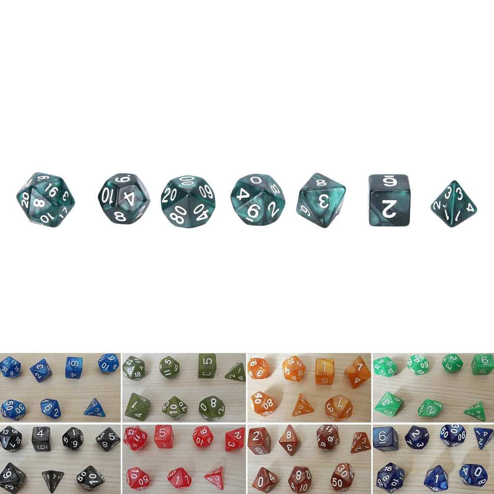 Многогранные кубики D10 7 шт. набор для игр RPG DND D и других ИГРОВЫХ аксессуаров|d&d
