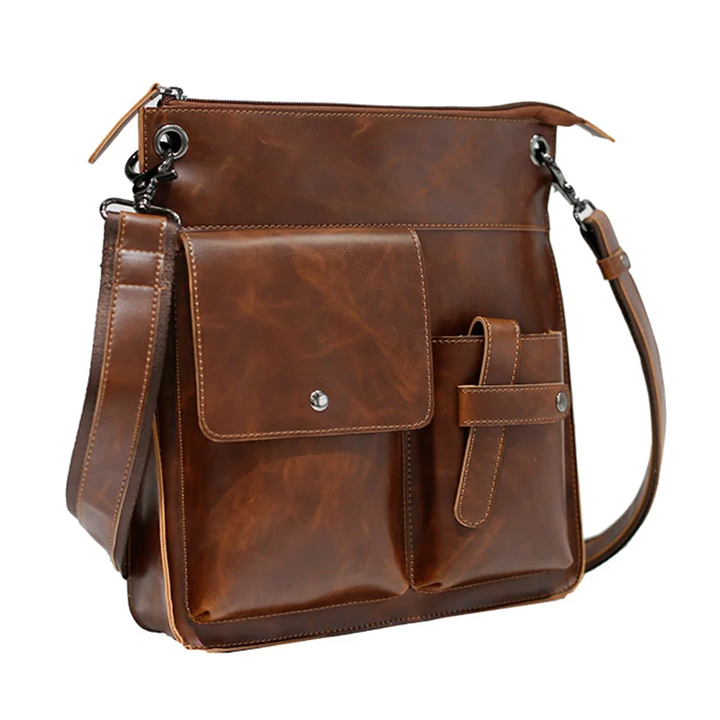 Vintage PU Leather Men Bags Hot Sale Male Messenger Bag Man Fashion Crossbody Shoulder Bag Men&#39;s ...