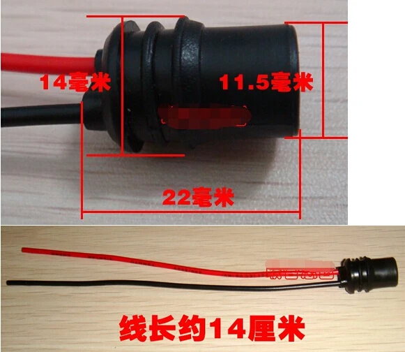 

10pcs T8 G13 Lamp Bases For Light Bulb Red/Black Wire