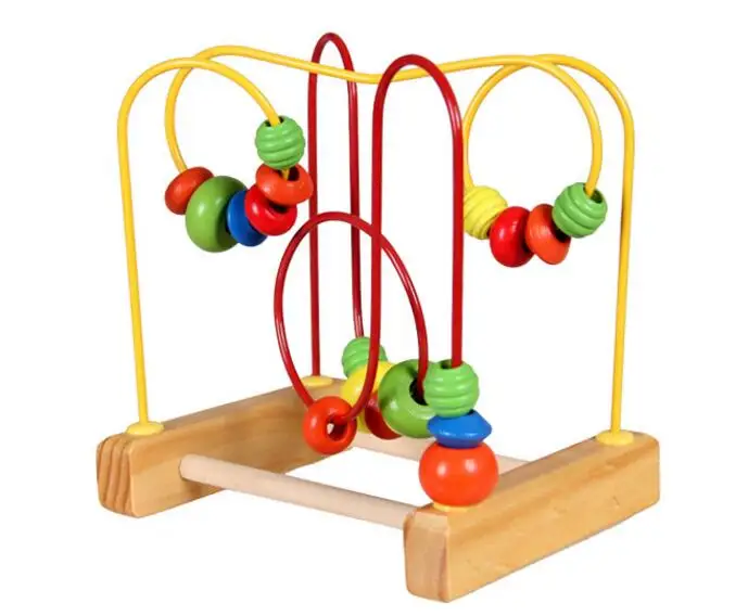 1 SET Counting Round bead Wire Maze Roller Coaster Wooden early Educational Toy for Baby Kids 1 SET Counting Round bead Wire Maze Roller Coaster Wooden early Educational Toy for Baby Kids