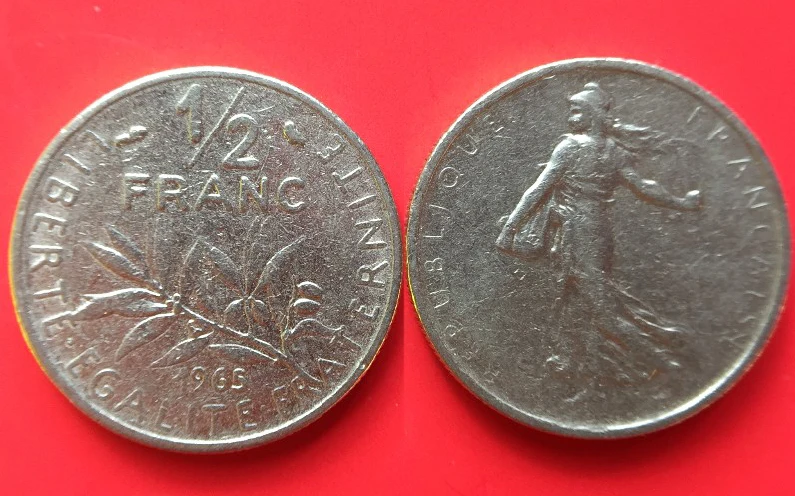 

19MM France 0.5 Franc,100% Real Genuine Comemorative Coin,Original Collection